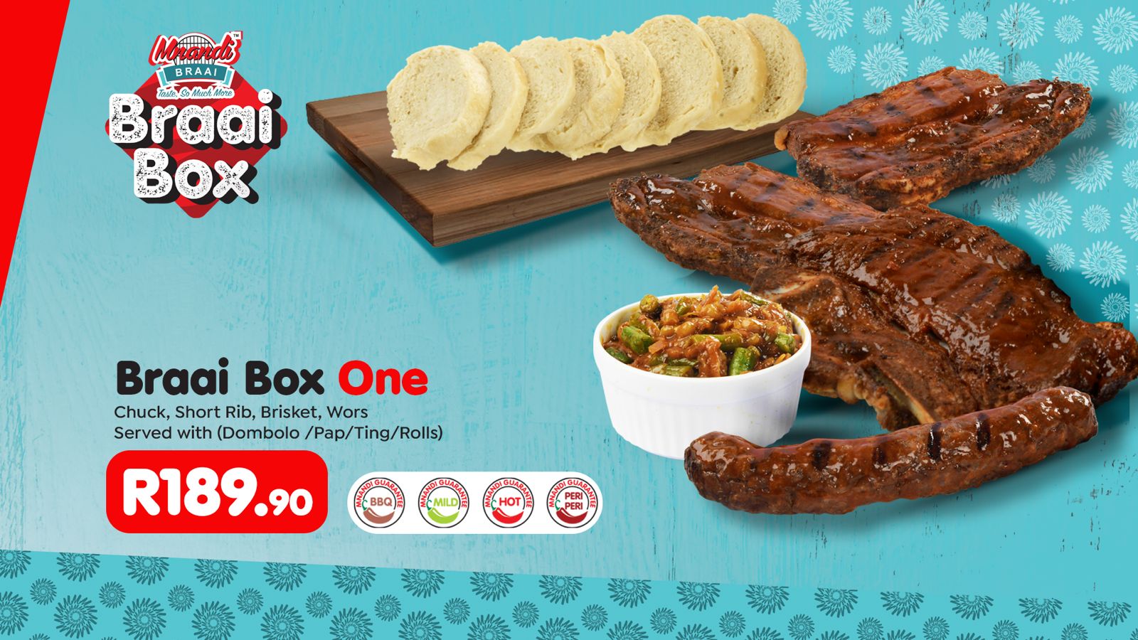 Braai Box One menu card
