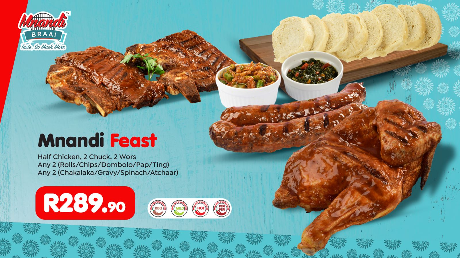 Mnandi Feast menu card